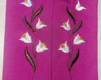 Tissue Holder for Purse - Embroidered Flowers