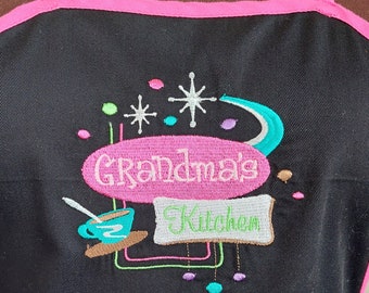 Grandma's Kitchen Full Apron - Embroidered