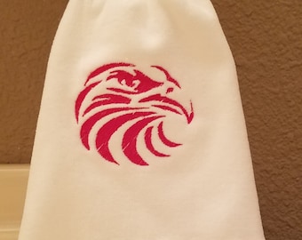 Patriotic Eagle Fingertip Towel - Red White & Blue Eagle Trimmed in gold