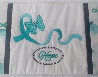 Ovarian Cancer Mug Rug/Coaster - Hope