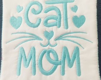 Cat Mug Rug /Coaster - Cat MOM