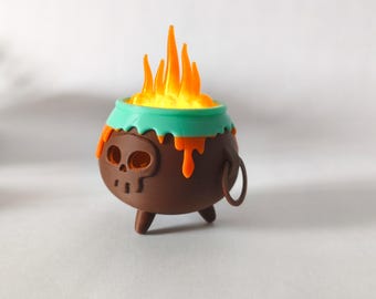 Witch Cauldron With Poison 3D Print STL Files - Witch Potion Tea Light - Halloween Decor