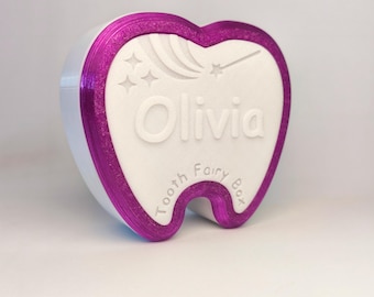 STL Digital file Tooth Fairy Box for 3D printing - Personalised Teeth Memory Box