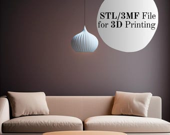 The Dune lampshade 3D Print File 3mf - Digital Download - Pendant Light Shade