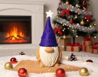 Christmas Tree Gnome STL file - 3d Printable Figurine Gnome - Gift Box