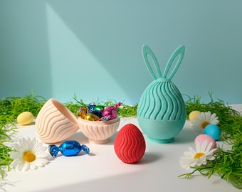 Easter Eggs STL/3MF File 3D Print Gift Box - Bunny Egg Container Set