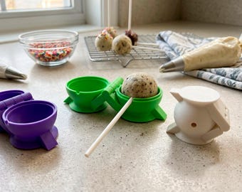 Cake Pop Mold STL File for 3D Printing | 3 Sizes Round Ball Sphere Roller | Print-in-Place Baking Tool | Digital Download 3MF
