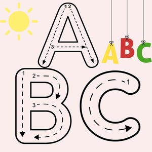 Aprendizaje de letras y números del abecedario para niños de la A a la Z (0-9) en formato PDF. Ejercicios para niños en edad preescolar, guarderías, aprendizaje de escritura, educación en casa.