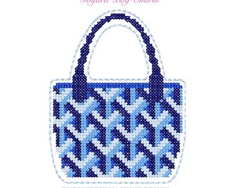 Bag Tag Charm Goyard Bag Cross Stitch Embroidery Machine Design LLBean Needlepoint Herrington Design Instant Download All Formats PES BX