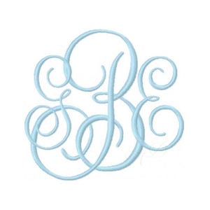 3 Sizes 3/4", 1", 1.5"  King Street Vine Interlocking Satin Stitch Embroidery Machine Font Herrington Design Instant Download 4x4 Hoop