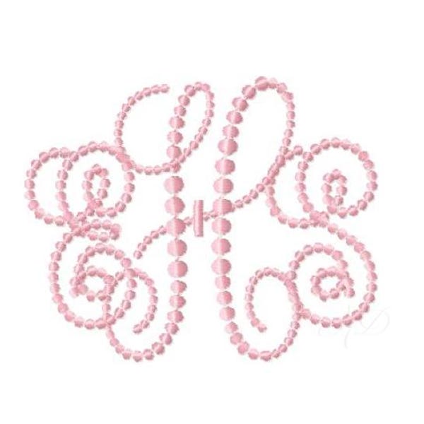 3" Satin Monogram Dot Vine Font Package Stitch Embroidery Machine Herrington Design Instant Download 4x4 Hoop All Formats