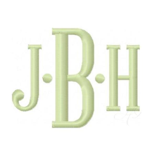 4 Sizes 1/2", 3/4", 1", 1.5" Reynolds Satin Stitch Small Fishtail Embroidery Machine Font Instant Download Herrington Design All Formats