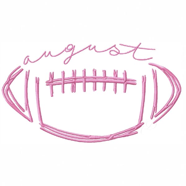 Open Football Monogram Satin Stitch Original Herrington Design Embroidery Machine Design Instant Download PES BX All Formats