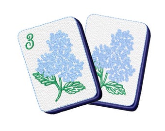 Hydrangea Mahjong Embroidery Machine Design Nautical Herrington Design Instant Download All Formats