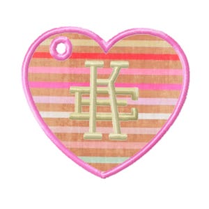 Heart Bag Charm Applique Tag LL Bean Satin Stitch Original Herrington Design Embroidery Machine Design Instant Download PES BX All Formats