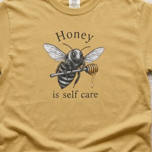 Vintage Honey Bee Self Care Shirt, Beekeeper Tee, Mens Womens Comfort Colors T-Shirt