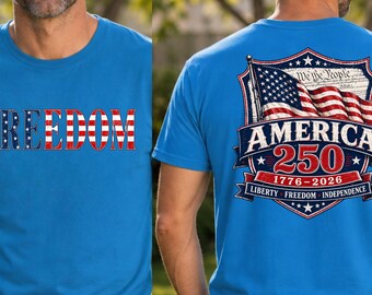 America 250th Anniversary Shirt, 1776 2026 Patriotic Comfort Colors Tee, Vintage USA 250 Years of Freedom Shirt, Fourth of July Tee