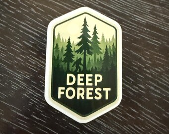 Pegatina de Bigfoot del Bosque Profundo, Calcomanía de Vinilo de Sasquatch en la Naturaleza Salvaje, Botella de Agua para Portátil al Aire Libre