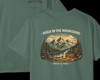 Camiseta Wild & Free Forest Finds / Logotipo vintage de naturaleza rústica al aire libre