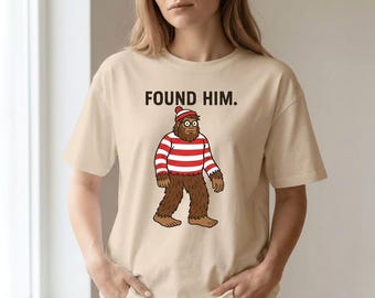 Camiseta de disfraz de Bigfoot Waldo / Camiseta divertida de Sasquatch lo encontró