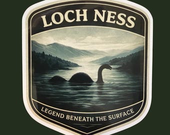 Loch Ness Sticker Nessie Lake Cryptid Scottish Monster waterproof Vinyl Decal Laptop water bottle