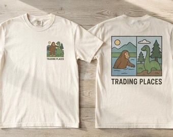 Funny Bigfoot & Nessie T-Shirt: Cryptid Friends Shirt Stay Weird
