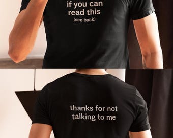 Camiseta gráfica divertida con sarcasmo introvertido - Camiseta unisex de algodón grueso