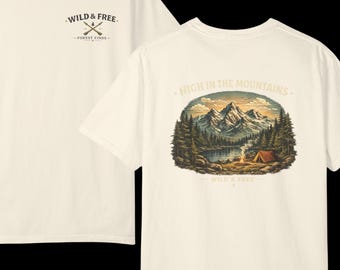 Wild & Free Forest Finds T-shirt | Vintage Outdoors Rustic Nature Logo