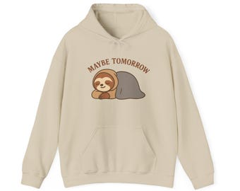 Sudadera con capucha de perezoso: sudadera unisex de mezcla gruesa