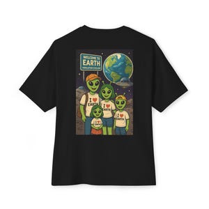 Camiseta unisex, Vacaciones familiares 2025, Astronauta, Tierra, Aventura cósmica, Ropa para entusiastas del espacio, Camiseta de otro mundo, Viaje familiar