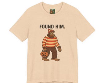 Comfort Colors Halloween Tee Bigfoot Waldo  Funny Costume Shirt