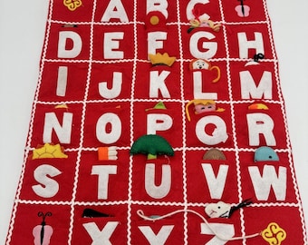 Pockets of Learning- ABC Felt Wall Hanging