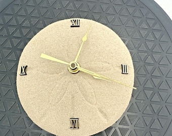 Small Vintage Rare Sand Dollar Ceramic Clock