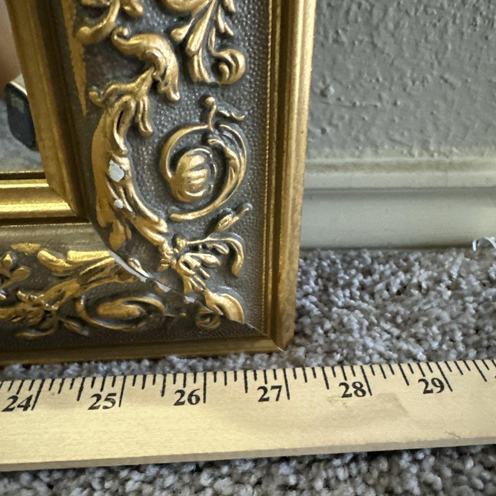 Vintage Hollywood Regency Gold Home Interiors Wall Mirror Decor 33x27 ...