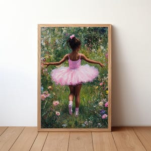 Black Ballerina Wall Art Poster Black Girl Dance Art Melanin Poster Black Woman Decor Ballet Wall Art Black Girl Ballet Art Poster