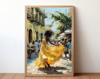 Black Woman Art Poster Afrocentric Wall Art Melanin Poster African American Art Black Girl Decor Black Woman Portrait Art Wall Decor