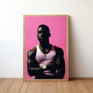 Black Art Poster Black Man Art Melanin Poster Masculine Wall Art Afrocentric Decor Black Man Portrait Art African American Wall Art