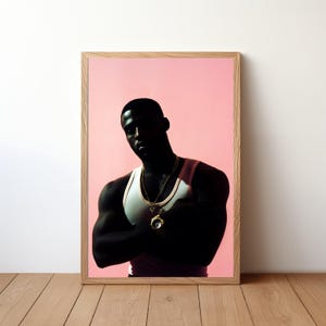 Black Man Wall Art Poster Black Art Print Melanin Poster Afrocentric Decor Masculine Wall Art Black Man Poster African American Art