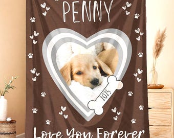 Custom Dog Photo Blanket, Dog Mom Gift, Personalized Dog Memorial Photo Blanket, Personalized Dog Blanket, Custom Pet Blanket, Pet Blanket