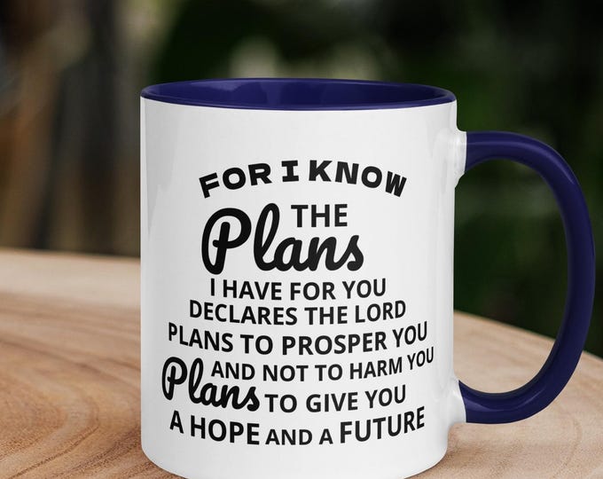 Bible Verse Scripture Coffee Mug, Jeramiah 29:11 Inspirational Faith Christian Mug For Men