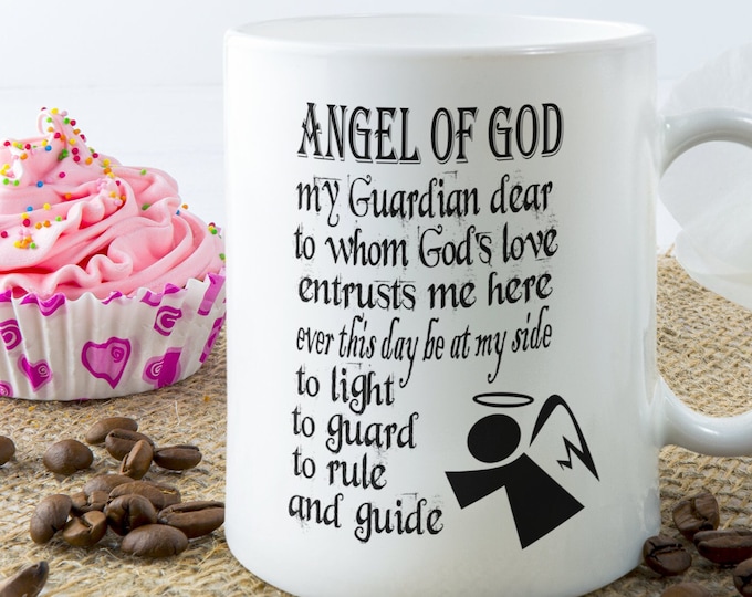 Guardian Angel Mug, Motivational Quote, Spiritual Quote, Angel Lover Gift