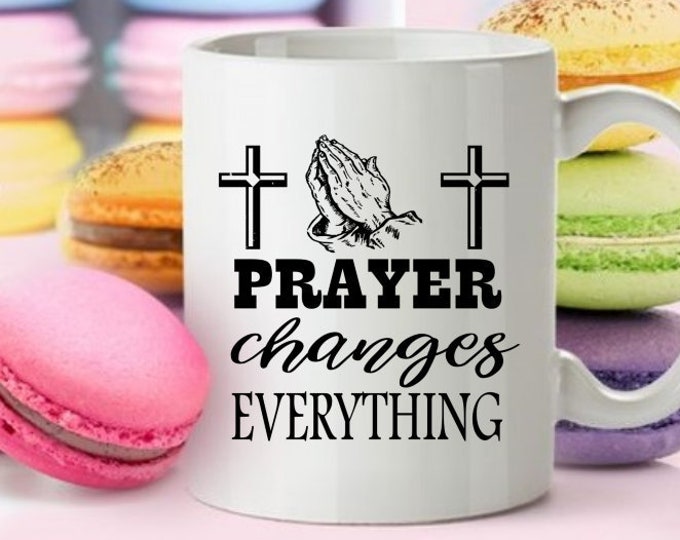 Christian Coffee Mug Gift, Motivational Quote Recovery Mug, Housewarming Gift, Religious Coffee Prayer Mug