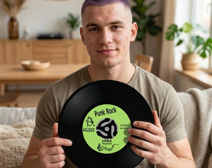 45RPM Record Shaped Novelty Mousepad, Punk Rock Gifts,  Punk Rocker, Gift for Musician, Music Lover Gift