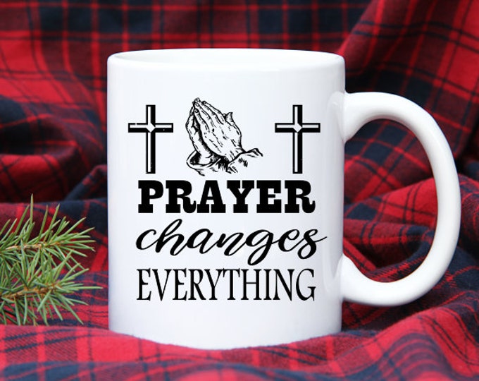 Christian Coffee Mug, Christian Gift, Inspirational Quote Recovery Mug, Housewarming Gift, Religious Coffee Mug, Prayer Mug