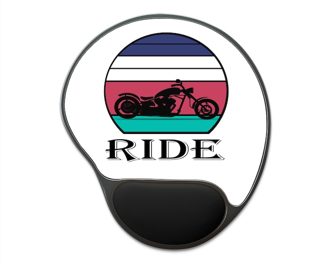 Motorcycle Ride Mouse Pad with Wrist Rest | Perfect for Bikers, Home Office, Gifts, Motorbike Lovers, Ergonomic Comfort