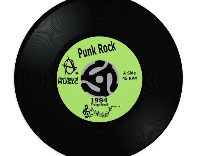 45RPM Record Shaped Novelty Mousepad, Punk Rock Gifts,  Punk Rocker, Gift for Musician, Music Lover Gift