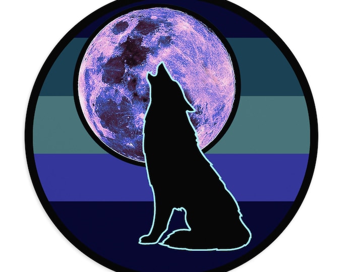 Wolf Moon Mouse Pad, Gaming Accessories, Wolf Design Office Decor Computer Mat, Animal Lover Gift