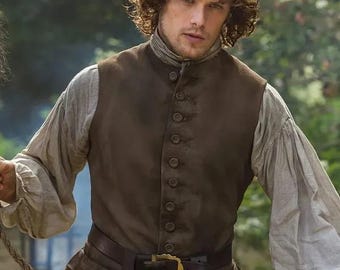 Outlander Jamie Fraser Vest – Authentic Scottish Style Wool Waistcoat | Outlander Costume for Men