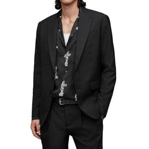 Bane Solid Black Blazer for Men