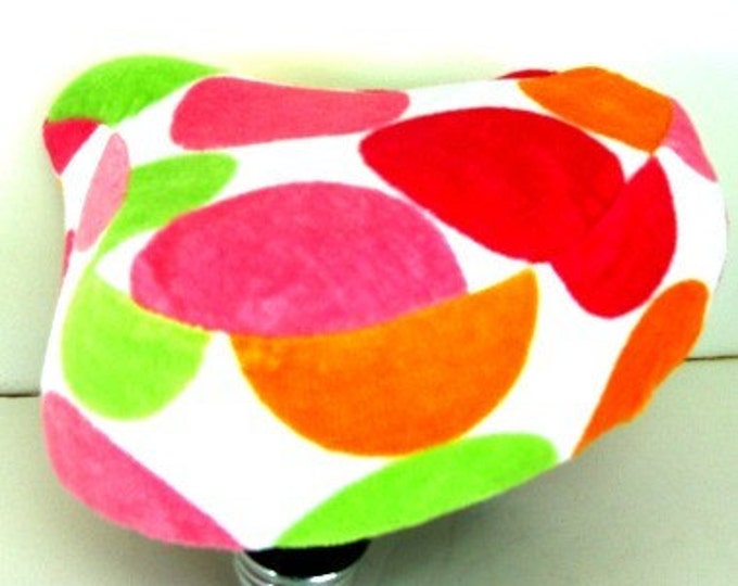 Terry Cloth Bike Seat Cover Pink Dots Etsy